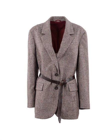 Shop BRUNELLO CUCINELLI  Giacca: Brunello Cucinelli giacca in pied-de-poule di lana e alpaca. 
Chiusura con bottoni in corno.
Semifoderato in acetato.
Rever tradizionale.
Taschino su petto.
Tasche basse con patta.
Polsini con quattro bottoni in corno.
Cintura a trazione removibile.
Spacco singolo su retro.
Decorazione in monile Nickel-free.
Composizione: 58% LANA, 33% ALPACA, 9% POLIAMMIDE.
Made in Italy.. MV4047398-C007